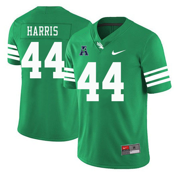 #44 Damashja Harris North Texas Mean Green College Football Jerseys Stitched-Green